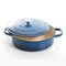 Crock-Pot Crock Pot Artisan Enameled 5 Qt Cast Iron Round Braiser Pan with Self Basting Lid in Sapphire Blue 111999.02 - alternate 3