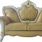 Homeroots 70in Golden Yellow And Pearl Faux Leather Loveseat and Toss Pillows 515711 - alternate 3