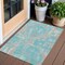 Homeroots 3' X 5' Teal Blue Aqua And Taupe Geometric Washable Indoor Outdoor Area Rug 589434 - alternate 5