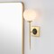 Jonathan Y Sylvie 6" 1-Light Coastal French Country Iron LED Sconce, Brass Gold/White JYL9915A - alternate 3