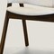 Homeroots Set of Two Cream and Walnut Fabric and Wood Partially Open Back Dining Arm Chairs, 2PK 716274 - alternate 2