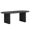 Homeroots 79" Black Solid Wood Double Pedestal Base Oval Dining Table 712139 - alternate 3