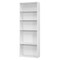 Homeroots 71" White Wood Adjustable Five Tier Bookcase 355727 - alternate 1