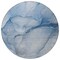 Homeroots 8' Round Blue Round Abstract Washable Non Skid Indoor Outdoor Area Rug 559798 - alternate 3