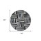 Homeroots 8' Black Gray And Ivory Round Geometric Washable Indoor Outdoor Area Rug 598240 - alternate 4