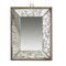 Homeroots 12" Silver Metal Framed Antiqued Glass Accent Mirror 484981 - alternate 1