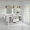 James Martin Vanities Breckenridge 60 in. Double Vanity, Bright White, w/ 3 CM Carrara Marble Top 330-V60D-BW-3CAR - alternate 2
