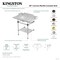 Kingston Brass 36-Inch Carrara Marble Console Sink with Acrylic Legs and Shelf, 8-Inch, 3-Hole LMS36MASQB7 - alternate 2