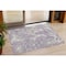 Homeroots 3' X 5' Lavender And Ivory Abstract Washable Indoor Outdoor Area Rug 600102 - alternate 1