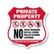 Signmission Private Property Shield Sign No Skateboa, 6 Inch X 6 Inch, Plastic Sign SHI-P-6-442 - alternate 1