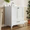 Flash Furniture Haven 30in. Vanity w/Sink, Storage Cabinet w/Blk Hardware, Bottom Drawer, Marble Countertop, Wht FS-BN-4-30-KD-WH-HDBLK-GG - alternate 3