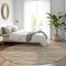 Homeroots 8' Taupe And Brown Round Geometric Washable Indoor Outdoor Area Rug 610729 - alternate 2
