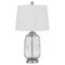 Homeroots 24" Nickel Metal Cylinder Table Lamp With White Empire Shade 524732 - alternate 5