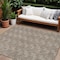 Homeroots 9' X 12' Brown And Beige Geometric Washable Indoor Outdoor Area Rug 594987 - alternate 1