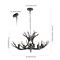 Jonathan Y Eldora 30" 5-Light Rustic Farmhouse Adjustable Resin Antler LED Chandelier, Black JYL6300C - alternate 4