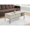 Monarch Specialties Coffee Table, 42"L, Rectangular, Cocktail, Lift-top, Washed Oak, Black Metal, Contemporary, Modern I 3807 - alternate 2