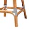 Bali & Pari Genica Classic French Two-Tone Black and White Weaving and Natural Rattan Bar Stool 251-13959-ZORO - alternate 4