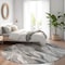 Homeroots 8' Gray Charcoal And Ivory Round Abstract Washable Indoor Outdoor Area Rug 582994 - alternate 3