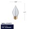 Bulbrite 25-Watt C15 E26 Incandescent Light Bulb Medium Base Spunlight Satin Amber 2200k, 25PK 861979 - alternate 5