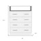 Homeroots 33" White Four Drawer Dresser 534947 - alternate 3