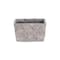 Homeroots 9in Gray Speckle Glaze Cement Indoor Outdoor Rectangular Pot Planter 487894 - alternate 1