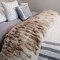 Lavish Home Oversized Ruched Faux Fur Blanket Plush Polyester Faux Fur Queen-Size Throw for Sofas & Beds HT-THROW1-TP - alternate 4