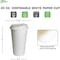 Ecoquality 20oz White Hot Drink Coffee Cups with White Dome Lids - For Coffee Shops, and Latte, 100PK EQ20WHTPCWDL-100 - alternate 2