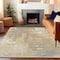 Homeroots 3' X 5' Ivory And Beige Abstract Washable Indoor Outdoor Area Rug 609202 - alternate 2