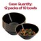 Smarty Had A Party 6 oz. Black with Gold Rim Organic Round Disposable Plastic Dessert Bowls (120 Bowls), 120PK 936-BG-CASE - alternate 5