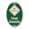 Signmission Private Community With No Outlet Symbol, 12 Inch X 18 Inch Designer, Heavy Gauge Aluminum A-OV-G-1218-9785 - alternate 1