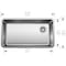 Blanco Formera 33in Super Single Undermount Stainless Steel Kitchen Sink 442763 - alternate 2