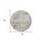 Homeroots 8' Beige And Gray Round Abstract Washable Indoor Outdoor Area Rug 602685 - alternate 4