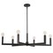 Jonathan Y Darcy 35" 6-Light Grand Modern Industrial Adjustable Geometric Architectural Square-Arm Candle-Style JYL9561B - alternate 4