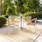 Flash Furniture Square Table Set, Aluminum, Plastic, Rattan, Stainless Steel, Grey TLH-ALUM-28SQ-020BGECHR4-GG - alternate 6