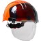 Jsp Type I, Vented Industrial Safety Helmet w/Lightweight ABS Shell, Integrated ANSI Z87.1 Faceshield, 6-P 280-EVSV-ORS - alternate 1