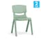 Flash Furniture Plastic Stacking School Chairs with 10.5 in Seat Height in Sage, 2PK 2-YU-YCX-003-SAGE-GG - alternate 3
