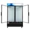 Koolmore 53 in. 42 cu. ft. Commercial Indoor Two Glass-Door Ice Merchandiser Freezer in Black KM-IM53-2GD - alternate 1