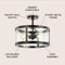 Jonathan Y Herndon 2-Light 15" Iron/Glass Modern LED Flush Mount, Black JYL6701A - alternate 5