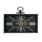 Homeroots 13" Black and Gold Metal and Glass Analog Vintage Style Crackle Wall Clock 485987 - alternate 1