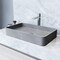 Vigo Basilica Gothic Gray Concreto Stone 23 in. L x 14 in. W x 4 in. H Rectangular Vessel Bathroom Sink VG04065 - alternate 1