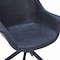 Leisuremod Markley Swivel Leather Dining Arm Chair with Iron Legs, 4PK ESCBL-26-BL4 - alternate 5