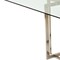 Homeroots 59" Clear And Gold Square Glass And Metal Trestle Base Dining Table 555147 - alternate 4