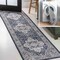 Jonathan Y Didim Boho Gray Medallion Non-Slip Machine-Washable Navy/Light Gray 2 ft. x 8 ft. Runner Rug WSH102B-28 - alternate 1