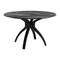 Homeroots 50" Black Faux Marble and Steel Pedestal Base Round Top Dining Table 557694 - alternate 7