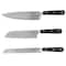 Martha Stewart 14 Piece Stainless Steel Cutlery Set in Black with Acacia Wood Storage Block 122062.14 - alternate 4