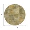 Homeroots 8' Khaki Beige And Wheat Round Abstract Washable Indoor Outdoor Area Rug 630779 - alternate 2