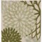 Homeroots 8' Ivory Green And Dark Green Floral Indoor Outdoor Runner Rug 548042 - alternate 2