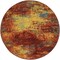 Homeroots 4' Flame Yellow And Orange Round Abstract Indoor Outdoor Area Rug 573902 - alternate 3