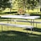 Flash Furniture Insta-Fold 6 Foot Granite White Indoor-Outdoor Picnic Table - Commercial Grade Foldable Steel Frame RB-EBB-3072FD-MND-WH-GG - alternate 4