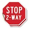 Signmission Stop 2-way, 4 inch X 4 inch, Vinyl Decal, 2PK OC-D-2PACK-4-16 - alternate 1